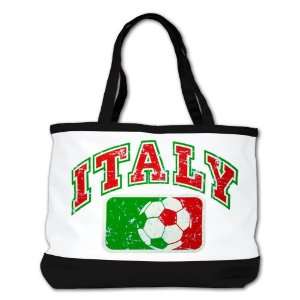   Bag Purse (2 Sided) Black Italy Italian Soccer Grunge   Italian Flag