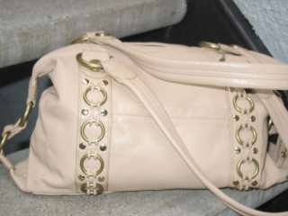 Scarlett Blake Beige Leather Handbag Bag Purse  