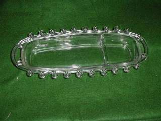 Heisey Lariat Crystal Celery and Olive Dish, Rare  