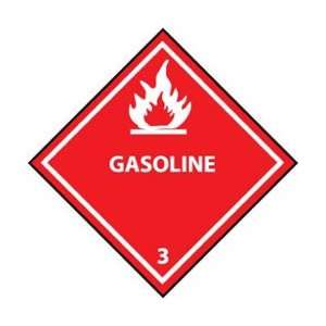   Label, Gasoline 4, 4 x 4, Pressure Sensitive Vinyl, Industrial
