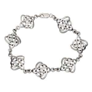  Sterling Silver 7 inch Linked Seven Helix Celtic Bracelet 