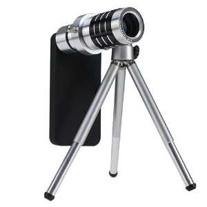  12x Aluminum Manual Focus Telescope Camera Lens Kit For iPhone 
