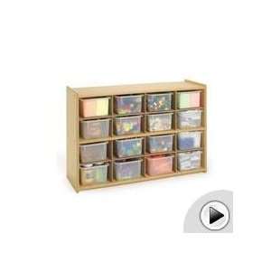  Angeles Value Line 16 Cubbie Storage with Opaque Trays 