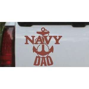 Brown 16in X 16.0in    Navy Dad Military Car Window Wall Laptop Decal 