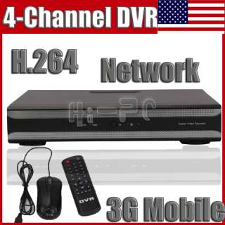 4CH Channel Security Surveillanc CCTV Video Audio DVR System 3G 