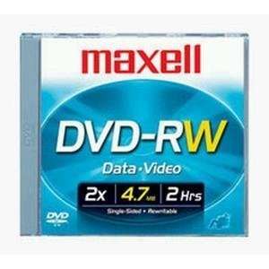  Maxell 2x DVD RW Media. MAXELL DVD RW 2X SPEED 5 PACK 