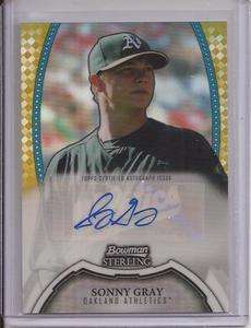 2011 Bowman Sterling Ref Auto SONNY GRAY As RC AUTOGRAPH Gold 