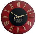Large Wall Clock 30 Antique Red Black Tuscan Bordeaux