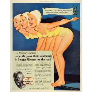   Long Mileage Synchronized Swimmers   Original Print Ad