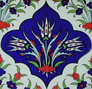 x8 Turkish/Ottoman TULIP Ceramic Tile  