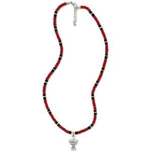  Texas Tech Red Raiders Womens Wood Bead Necklace Sports 