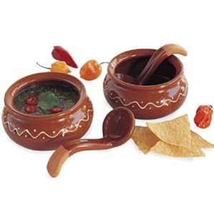 Terracotta Salsa Bowl and Ladle 