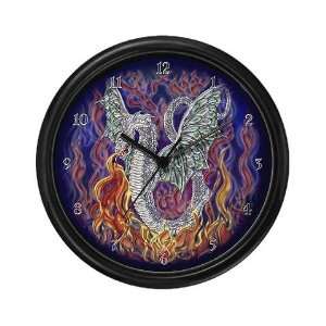  Dragon Fire Art Wall Clock by 