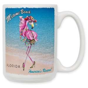  Miami Flamingo   Hers 15 Oz. Ceramic Coffee Mug