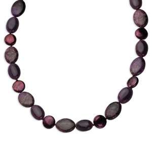   Purple Jade/Lepidolite/Cultured Pearl Necklace Length 17 Jewelry