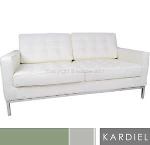   LOVESEAT CHAIR modern white leather sofa contemporary 2 seater  