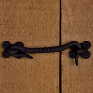  8 Iron Cabin Door Hook Latch   Black Powder Coat Arts 