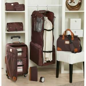   piece Faux Suede and Genuine Leather Trim Luggage Set   Bordeaux Wine