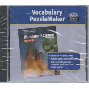 Glencoe Science Alabama Grade 8 Puzzlemaker 2002 