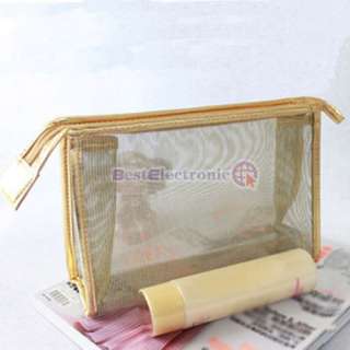 with transparent design the style of the makeup bag is elegance 