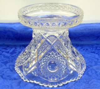 Imperial Glass Fashion Pattern Punch Bowl Stand EAPG Crystal w 