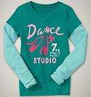 NWT GAP Kids Girls DANCE Ballet Pointe Shoes 2 in1 Graphic Tee Top NEW