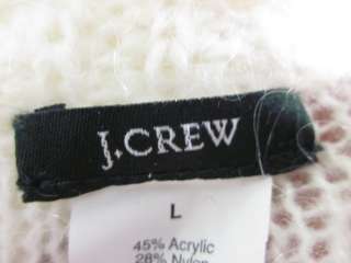 ou are bidding on a J CREW White Knit Long Sleeve Shawl Sweater Size 
