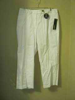  white slimming Sensations Counterparts casual Capri pants 10  