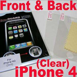 iPhone 4 4G Screen Protector Guard Front & Back (Clear)  