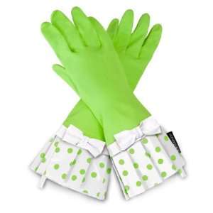  Gloveables Lime Polka Dot Cleaning Gloves Kitchen 