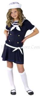 Sea Sweetie Girls Costume includes belted dress with sailor collar 