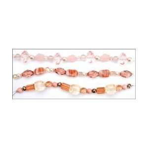  Jesse James Potpourri Acrylic Beads 7.5 Strand/Pkg Peach 