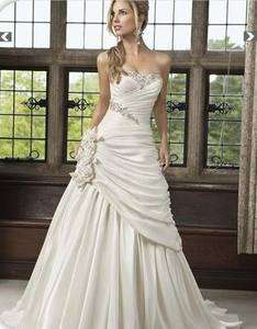   Ivory Wedding Bridal dress pron gown Size6 8 10 12 14 16 18++  