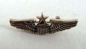 US Air Force Senior Pilot Wing Insignia Pin Vietnam Era Major General 