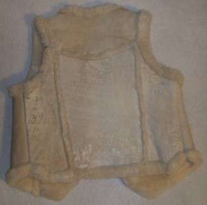 Size 46 Shearling Wool Leather WESTERN 2 Pocket Vest  