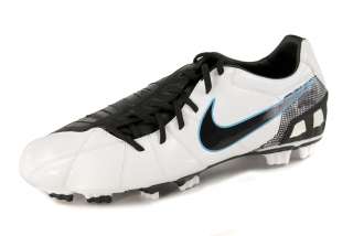 Nike Total90 Shoot FG White/Black/Chlorine Blue Size 13 Soccer Cleats 