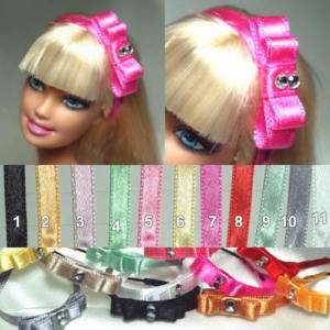 Barbie fashion headband   bow   11 color (4pcs/Set)  