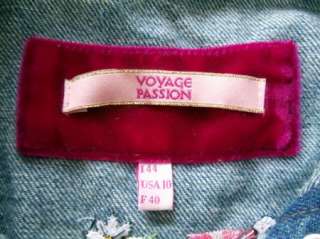 Voyage Passion Womens Washed Denim Jacket, Size 10. Lots of Details 
