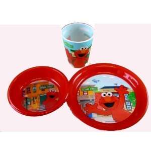 Sesame Street Dinnerware, Elmo   3 Pieces
