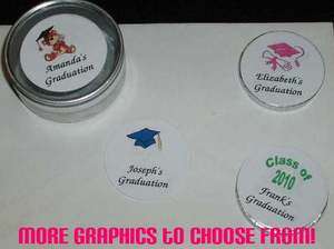 24 Personalized ~ Graduation ~ Envelope Seals Labels Round Stickers 