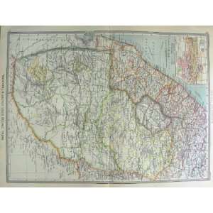   MAP 1906 NATAL ORANGE RIVER TRANSVAAL AFRICA
