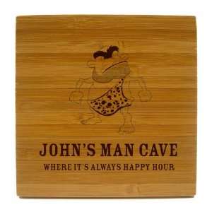  Man Cave Personalized Bamboo Coasters