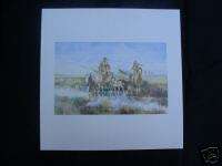 Indian Women Horse Pulling Travois PRINT Russell #24  