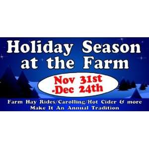    3x6 Vinyl Banner   Holiday Season at the Farm 
