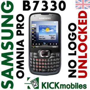 BNIB 3G SAMSUNG OMNIA PRO B7330 BLACK FACTORY UNLOCKED  