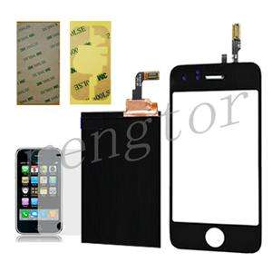   Screen+Adhesive Strips+Screen Proctector Black for iPhone 3G  