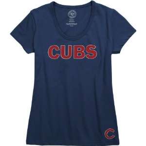  Chicago Cubs Womens Royal 47 Brand Scoop Neck Fieldhouse 