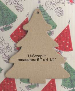 Christmas Tree Mini ChipBoard Album Alterable Art  
