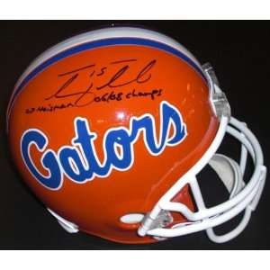 Tim Tebow Autographed Florida Gators Full Size Sparkle Helmet with 