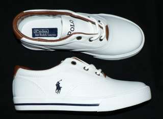 Youth Polo Ralph Lauren Vaughn shoes sneakers new boys GS white 
